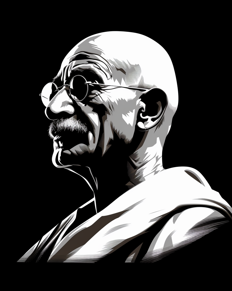 5 MidJourney Prompts For Portraits Of Mahatma Gandhi Promptrr Io