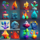 Midjourney Prompt for 3D Clay Icons