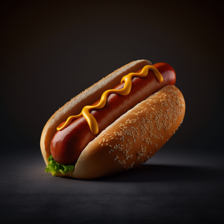 Extremely photorealistic hotdog