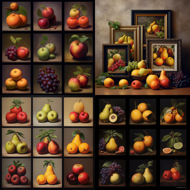 Oil Paintings of Fruits