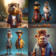 Midjourney Prompt for Pixar Hipster Animals