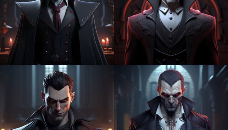 3D Cartoon Character Design of a Vampire