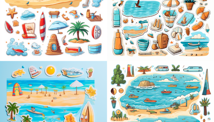 Beach Themed Stickers