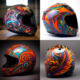 Midjourney Prompt for Custom Painted Motorcycle Helmets