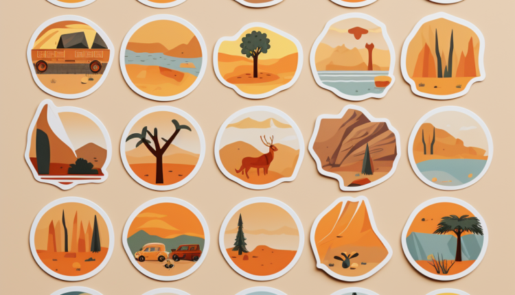 Desert Themed Stickers