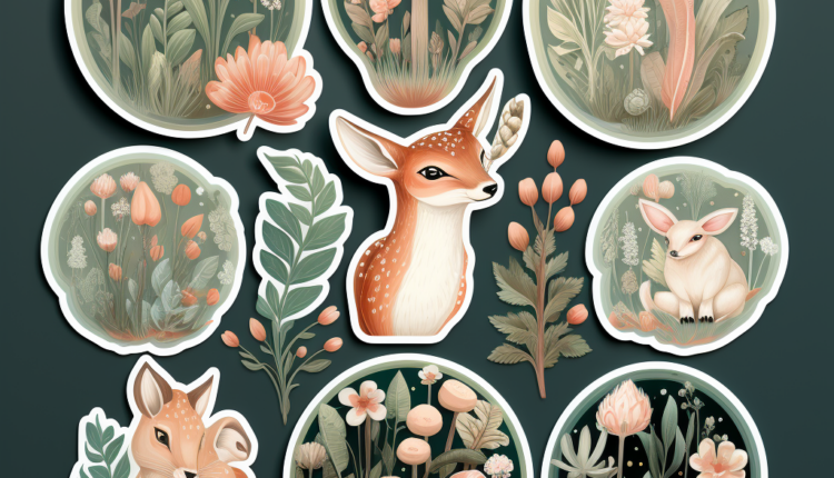 Forest-Themed Stickers