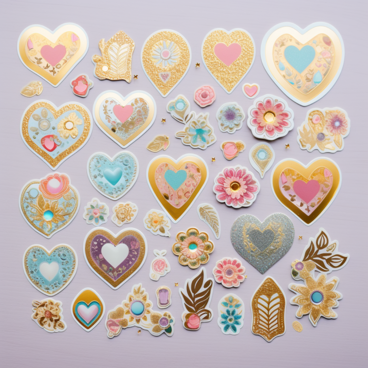 Heart-shaped Stickers