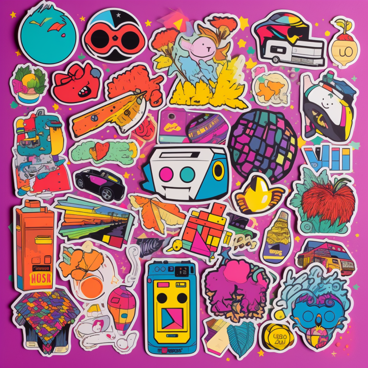 Retro Colorful Stickers
