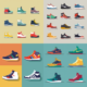 Midjourney Prompt for Vector Flat Icon Style Shoes