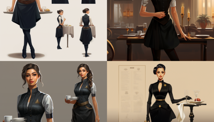 Character Design of a Waitress