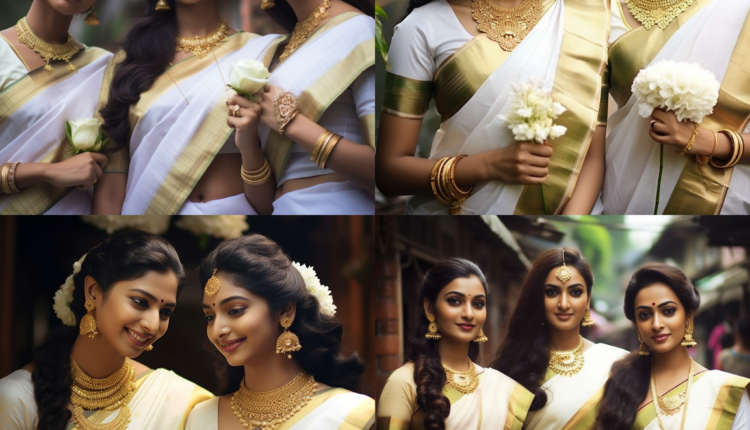 Stock Photos of Kerala Women in Traditional Saree