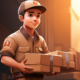 Midjourney Prompt for Character Design of a Delivery Boy