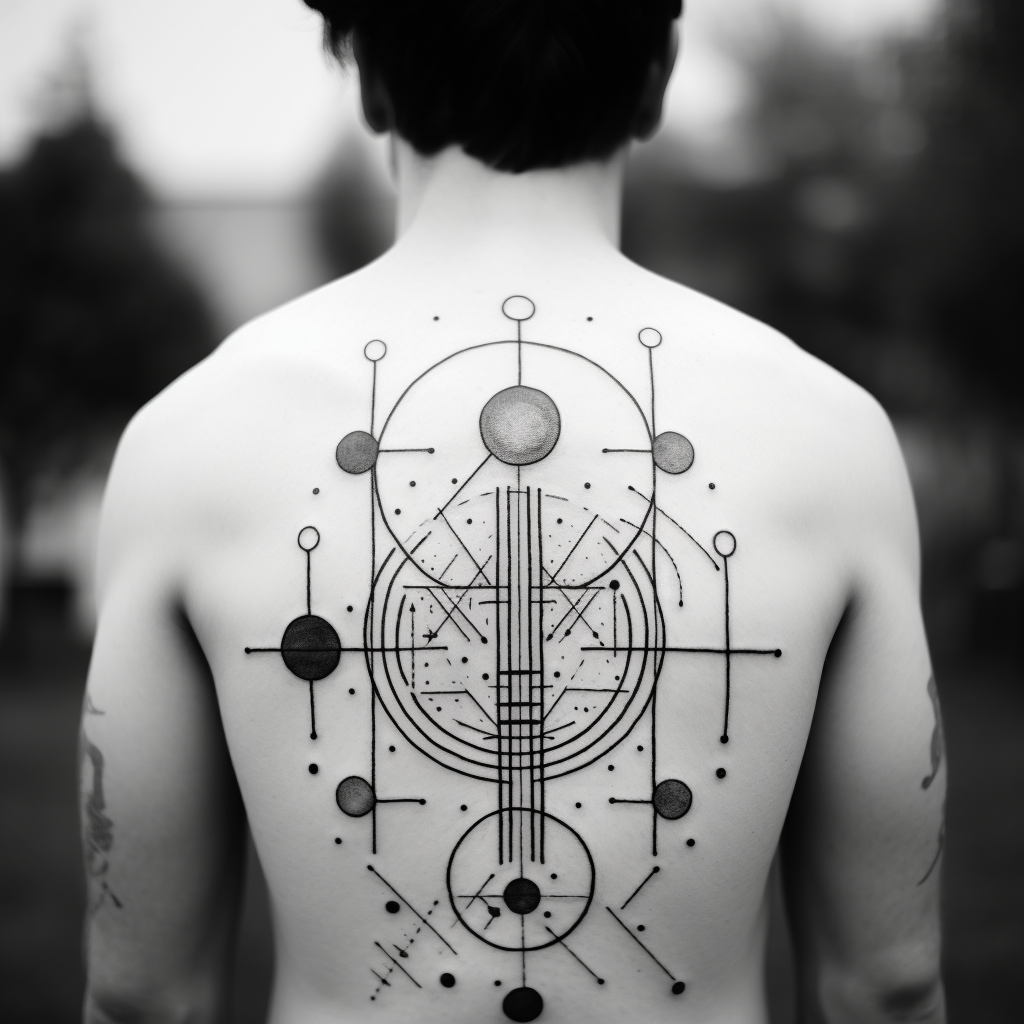 Geometric tattoo design - 69 photo