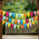 Midjourney Prompt for Party Bunting Flags