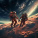 astronauts in the sky