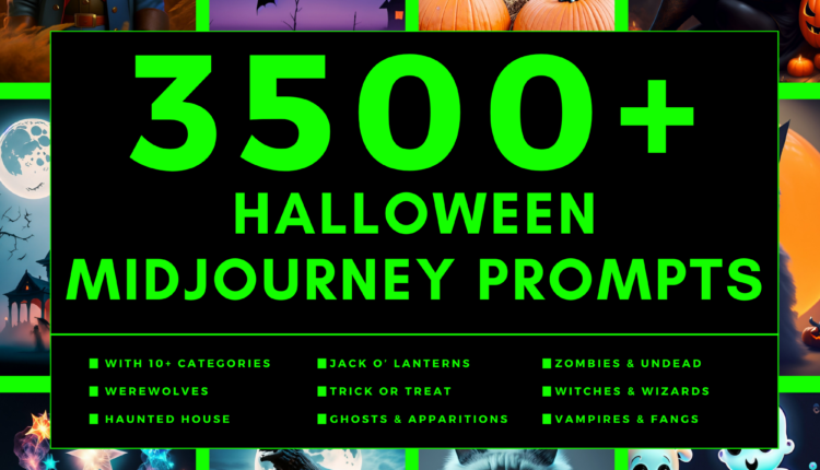 3500+ Halloween Midjourney Prompts | Midjourney Prompts Bundle | Horror | Spooky | Clipart | AI Art