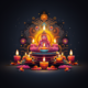 Candles decorations for Navarathri | Midjourney Prompt | AI generated Image