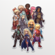 Anime Stickers of RPG party | Midjourney Prompt