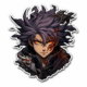 Anime stickers of Ruthless Anime Hero | Midjourney Prompt
