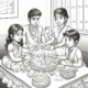 Diwali Themed Coloring Pages for Kids | Midjourney Prompt