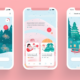 Christmas Mobile App UI Design | Midjourney Prompt