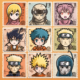 Anime Character Illustration Stamps | Midjourney Prompt
