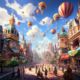 Pixar Style Animated City Art | Midjourney Prompt
