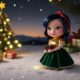 Whimsical Holiday Magic: Disney-Styled Snow White in Modern Festive Splendor