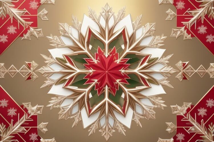 Download the modern Christmas greetings card design featuring vibrant abstract patterns and a metallic snowflake centerpiece. Contemporary elegance meets holiday cheer in this visually stunning digital masterpiece. #ChristmasGreetings #DigitalArtistry