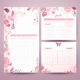 Midjourney Prompt for pink and white theme Monthly Planner