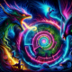 102 Enchanting Neon Vortex: Hypnotic Art Prompts | Dall E