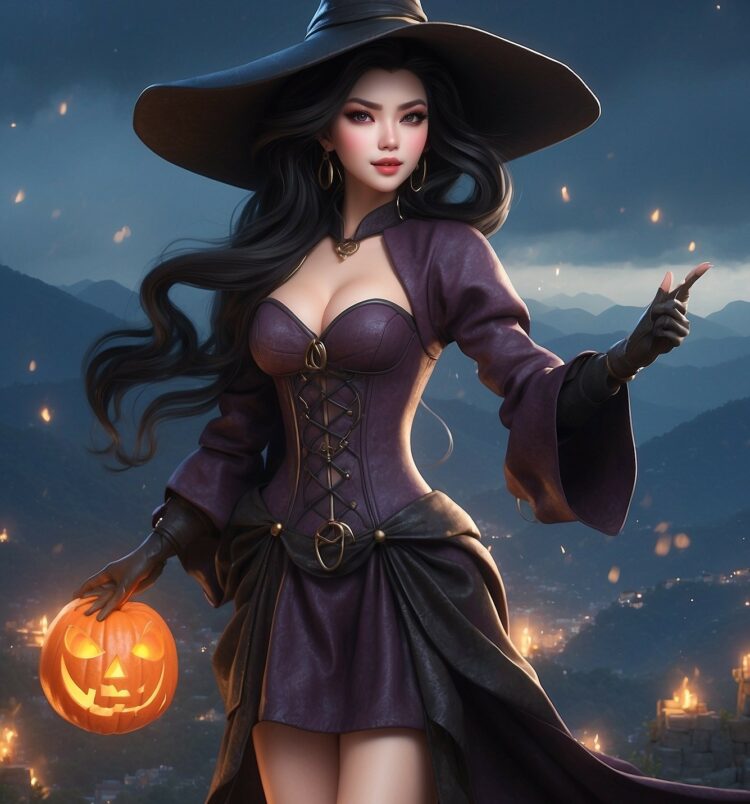 beauty_witch_holding_pumpkin