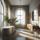 Bathroom minimalistic modern interior | Midjourney Prompt