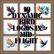 Awesome Aviation Spectrum logo design with the figure of a bird