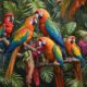 A Group of Parrots | Midjourney Prompt