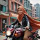 The Indonesian Girl and Motorcycle | Midjourney Prompt