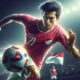 Young Indonesian Man Playing Football | DALL-E 3