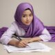 A young Indonesia girl wear purple hijab | Midjourney Prompt