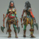 3D Game Character Design: Dahomey Amazon Warrior