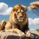 A Lion in The African Savanna | DALL-E 3 Prompt