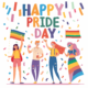 Midjourney Prompt for Pride Day Social Media Posts: Vibrant LGBTQ+ Designs