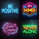 Neon Motivation Text