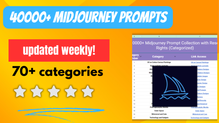 40000+ Midjourney Prompts Mega Bundle