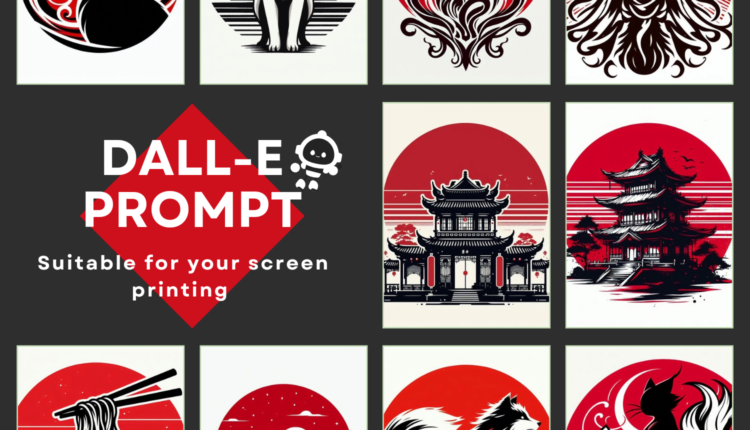 DALL-E PROMPT for screen Printing, logo, stickers and others