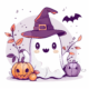 Halloween Cute Ghost Tshirt Designs