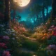 “Imagine a mystical forest, filled with vibrant flowers and lush greenery, all illuminated by the soft glow of the moon. The anime-style rendering will bring this magical world to life, with intricate details and stunning colors.”