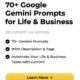 70+ Google Gemini Prompts for Life & Business