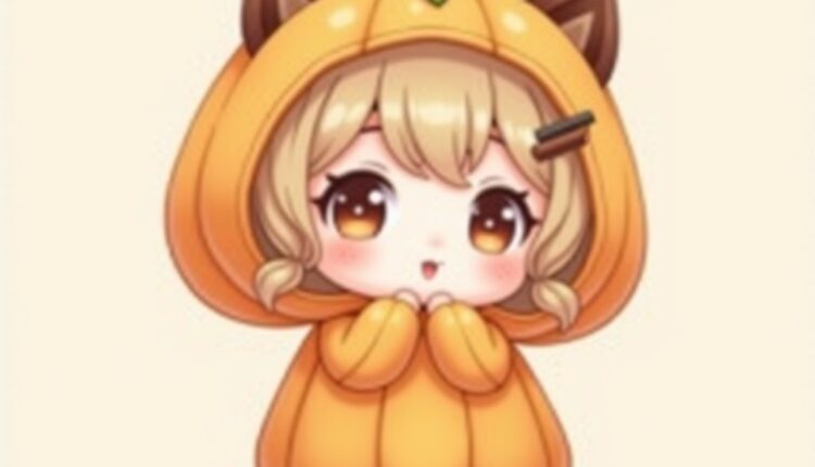 Kawaii Chibi Halloween Set Illustration