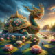 A mythical Thai majestic turtle with the head of a dragon | DALL-E Prompts