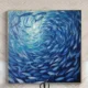 An oil painting of a beautiful blue ocean 3D prompt